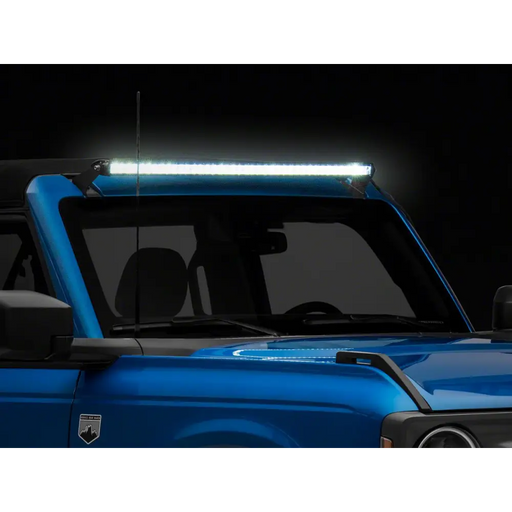 Blue truck with side light on ADD 21-23 Ford Bronco/Raptor Dual Ditch Light Brackets