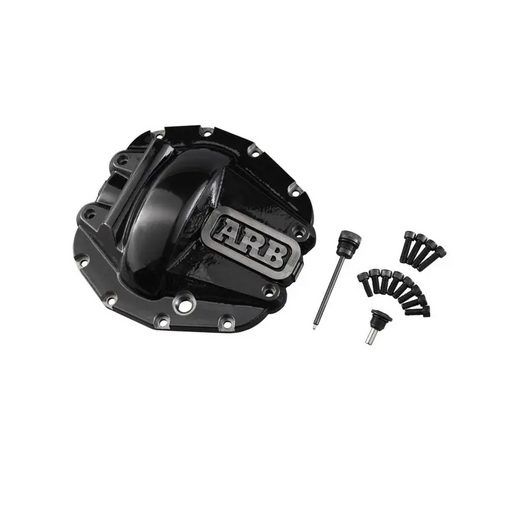 ARB’s black plastic differential cover for JL Rubicon or Sport M220 rear axle with screw.
