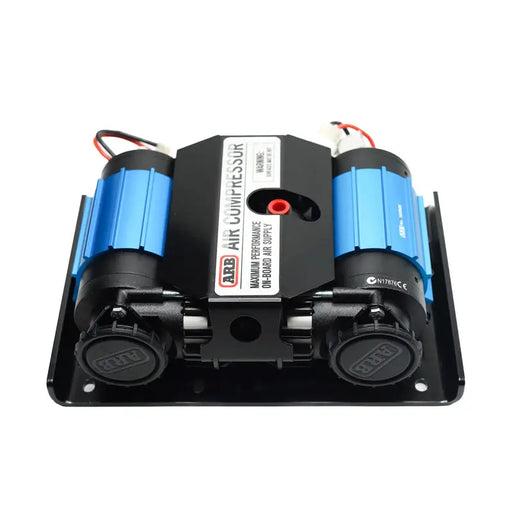 ARB Ford Bronco Twin 12V Onboard Compressor Kit battery box with two batteries.