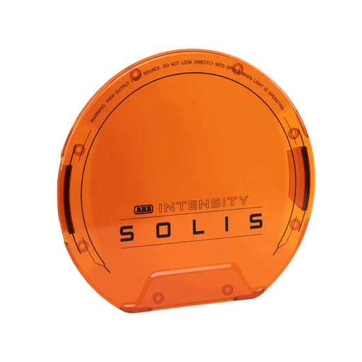 Intense amber lens driving light cover for ARB Intensity SOLIS 36 with orange plastic lid.