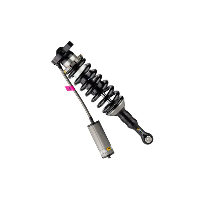 Close up of ome bp51 coilover 4x4 suspension shock absorber on white background.