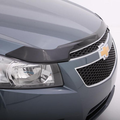 Gray chevrolet cruz front end with avs aeroskin low profile hood shield and smoke color