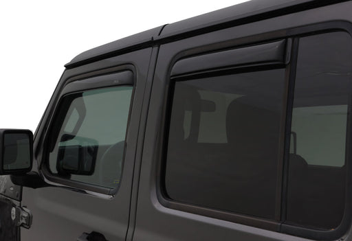 Avs 2018 jeep wrangler unlimited window deflectors - smoke