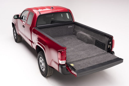 Red truck bedliner for toyota tacoma with gray bed - bedrug 05-15 toyota tacoma 73.5in / 16-23 toyota tacoma
