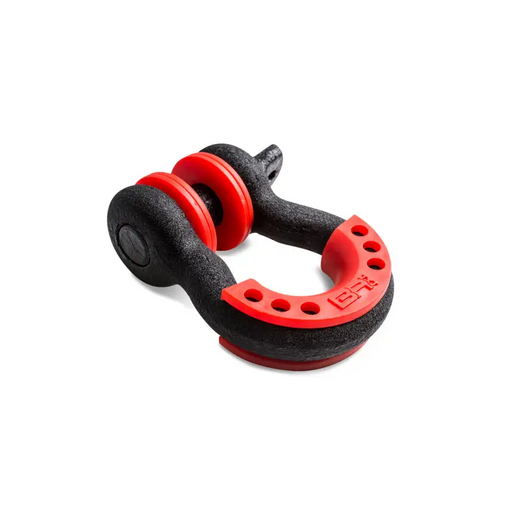 Body Armor 4x4 3/4in Black D-Ring with Red Isolators attached to black plastic ring