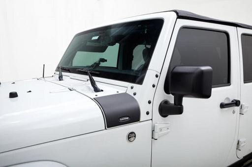White jeep wrangler trail armor cowl cover with dura flex in black