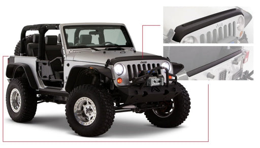 Bushwacker 07-18 jeep wrangler trail armor hood and tailgate protector - black_bumpers with side window bars