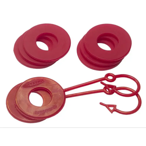 Daystar Red Locking D Ring Isolator with Scissors and Rubber Rings