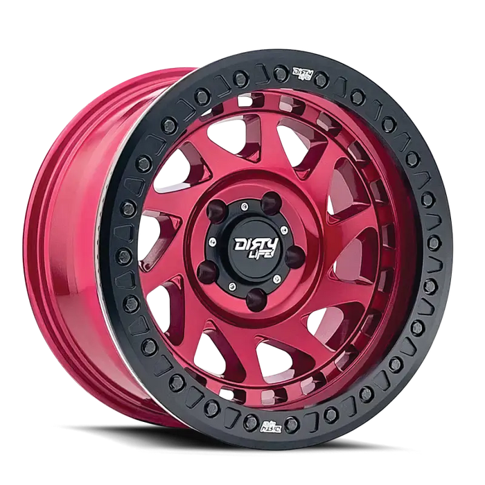 Dirty Life 9313 Enigma Race 17x9 Crimson Candy Red Wheel