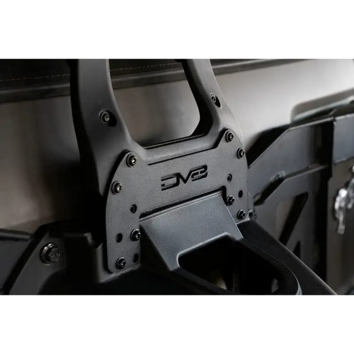 DV8 21-22 Ford Bronco 3rd Brake Light Extension Bracket - Front end of black ATV with handle