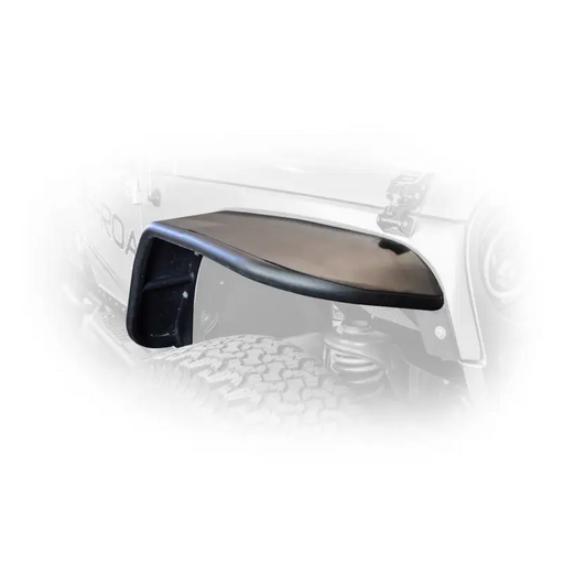 Black side mirror on white background for DV8 Offroad 07-18 Jeep Wrangler JK Rear Flat Tube Fenders
