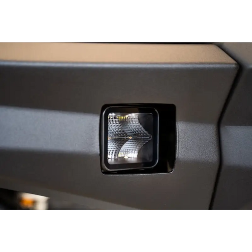 DV8 Offroad Elite Series 3in Cube LED Light - Close up of truck light