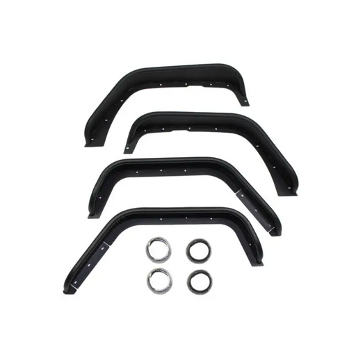 Black aluminum rear tube fenders set with bolt and washer