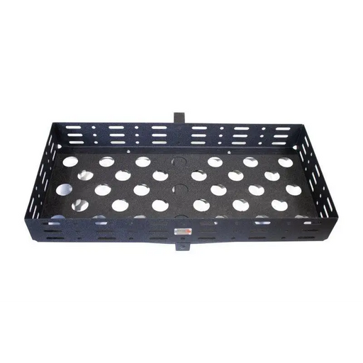 Fishbone Offroad 2In Hitch Cargo Basket - black plastic tray with holes and holes