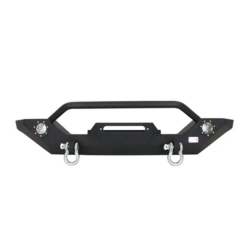 Fishbone Offroad front bumper with LEDs in textured black powercoat