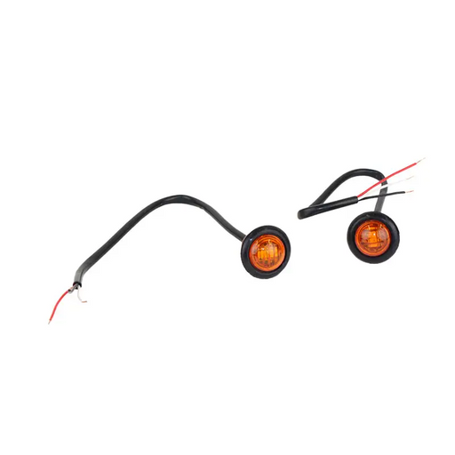Fishbone Offroad Amber LED Pair on White Background