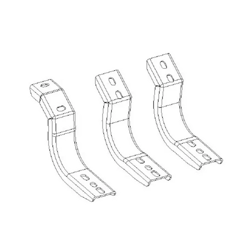 Line drawing of door handles for Go Rhino 2024 Toyota Tacoma DC 4dr Brackets for OE Xtreme Cab Length SideSteps