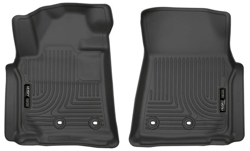 Husky liners weatherbeater black front floor liners for toyota land cruiser and lexus lx570