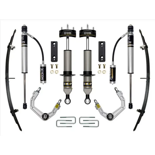 Front and rear suspensions for Toyota Camaro in ICON 05-22 Toyota Tacoma 0-2in Stage 3 Exp Suspension System Billet