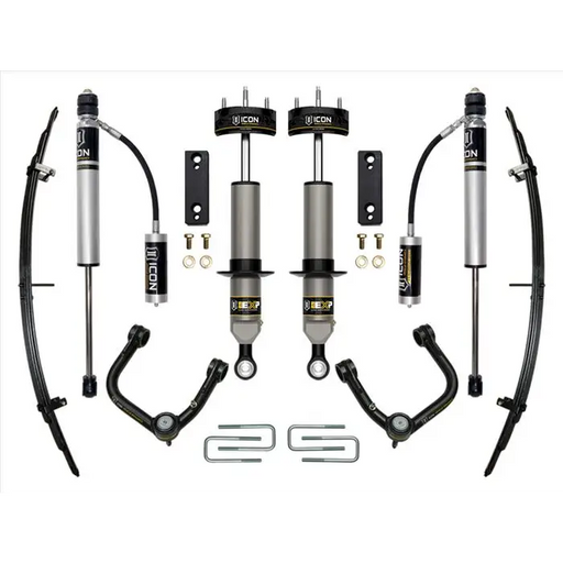 Front and rear aluminum series shocks for Toyota Camaro in ICON 05-23 Tacoma Exp Suspension System.