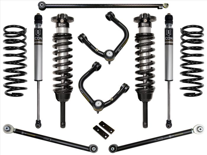 Icon 10-20 lexus gx460 stage 3 suspension system with front and rear coils, shocks, and control arms