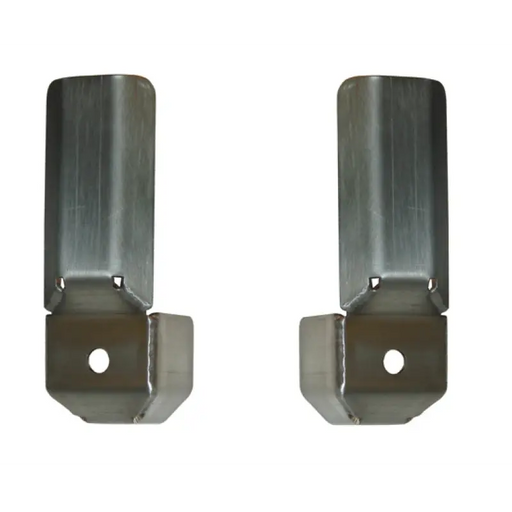 Pair of stainless steel brackets for ICON 2007+ Toyota FJ / 2003+ Toyota 4Runner Rear Shin Guards.
