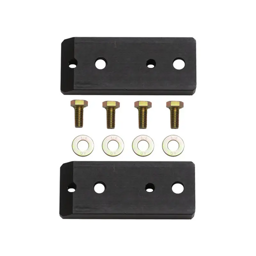 Black metal brackets and screws in ICON 2020+ Jeep Gladiator JT Rear Sway Bar Relocation Kit.