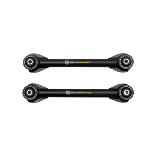 Black aluminum rear upper link bars for ICON 2020+ Jeep JT Tubular Rear Upper Fixed Link Kit.