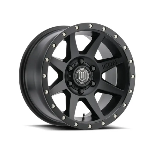 ICON Rebound 17x8.5 Satin Black Wheel with Rivets and 95.1mm Bore