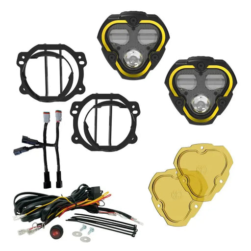 Motorcycle headlight kit for Suzuki - KC HiLiTES FLEX ERA 3 Dual Mode SAE Fog Lights