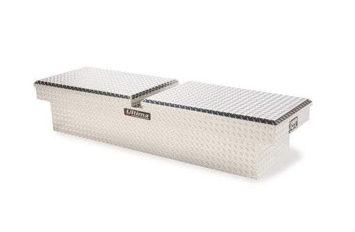 Lund ultima dual lid crossover tool box - brite, silver metal box with lid, chevy s10 (long bed)