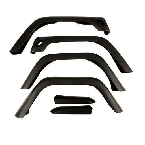 Black plastic side steps for Jeep Wrangler Omix fender flare kit