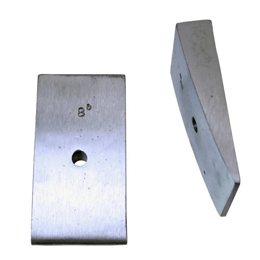 Metal block with hole - Omix 8 Degree Rear Leaf Spring Shims 2.5 Inch Wide