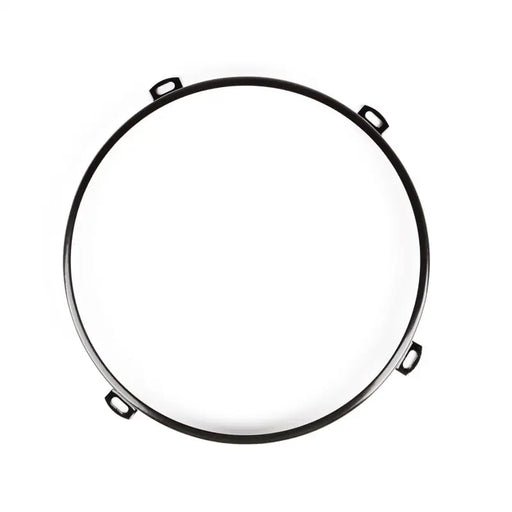 Black metal headlight retaining ring on white background - Omix Headlight Retaining Ring- 07-18 Wrangler JK/JKU