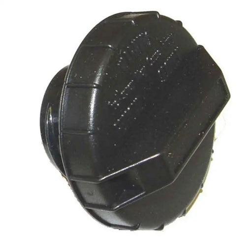 Omix black plastic gas cap knob for Jeep Wrangler and Ford Bronco