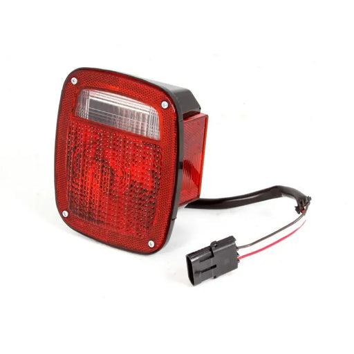 Omix Right Black Tail Lamp for Jeep Wrangler - Red Tail Light with Wire