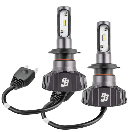 Oracle H7 - S3 LED Headlight Bulb Conversion Kit - 6000K pair of H1 LED headlight bulbs with cables