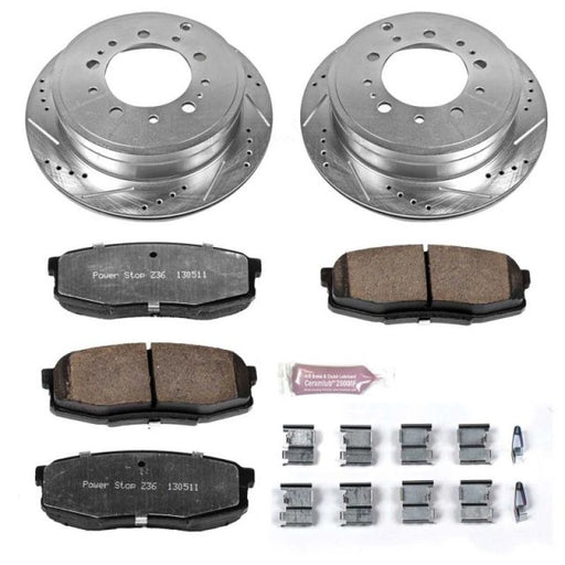 Power stop z36 truck & tow brake kit for toyota - front brake disc and pads set