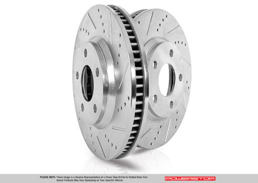 Power stop jeep gladiator rear evolution drilled & slotted rotor - pair brake discs