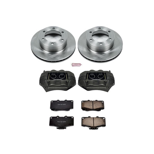 Front brake disc and pads kit for ford mustang - power stop autospecialty stock replacement brake kit