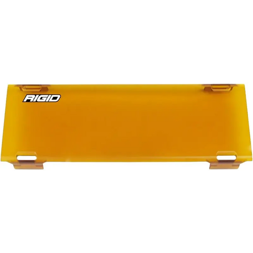 Yellow plastic tray with ’Fio’ on it, Rigid Industries 10in E-Series light cover - Yellow - Trim 4in & 6in.