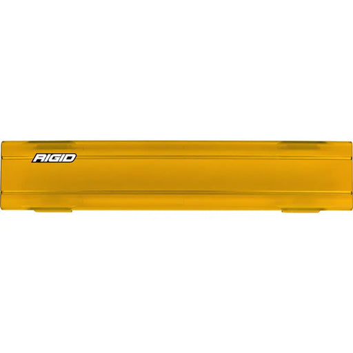 Yellow FIO plastic box on Rigid Industries 10in SR-Series Pro Light Cover - Black