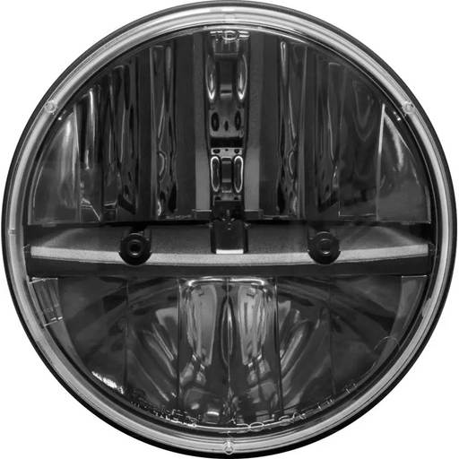 Rigid Industries 7in Round Headlight - Single, black headlight on white background