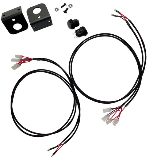 Black wire and wire wires for Rock Slide Step Sliders For Jeep Products Step Slider Door Delete Kit.