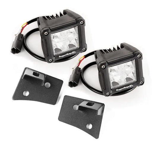 Rugged Ridge Wrangler JK Dual Cube LED Kit - Front and Rear Lights