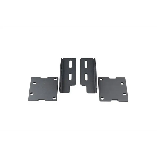 Black metal brackets for Rugged Ridge Jeep Wrangler JL cowl light bar.