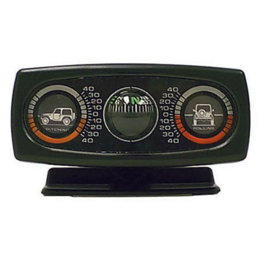 Rugged Ridge Clinometer with Compass for Jeep Wrangler and Ford Bronco