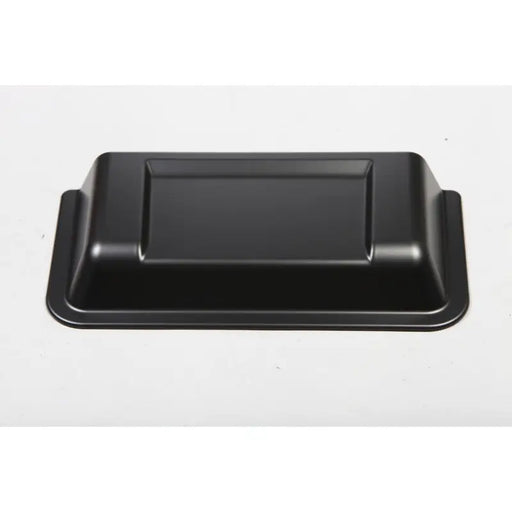 Black plastic tray displayed against a white background.
