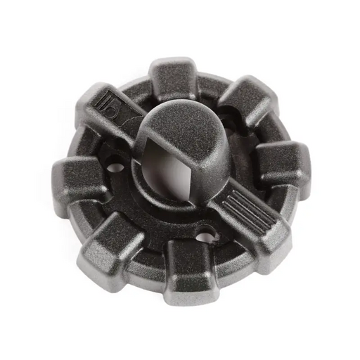 Black plastic knob with hole in middle on Rugged Ridge Elite Antenna Base for Jeep JK/JL/JT.