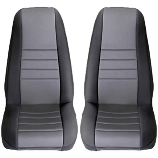 Rugged Ridge Neoprene Front Seat Covers for 97-02 Jeep Wrangler TJ, grey leather seats